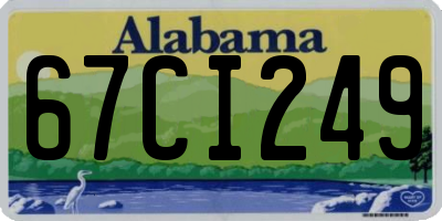 AL license plate 67CI249