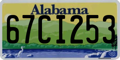 AL license plate 67CI253
