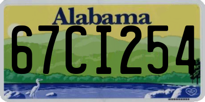 AL license plate 67CI254