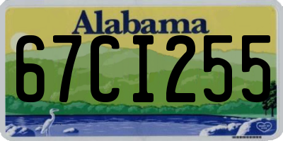AL license plate 67CI255