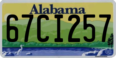 AL license plate 67CI257