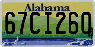 AL license plate 67CI260