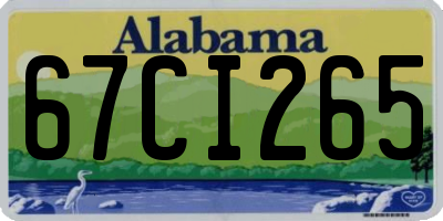 AL license plate 67CI265