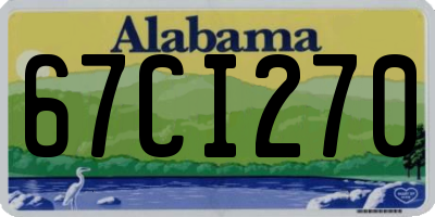 AL license plate 67CI270