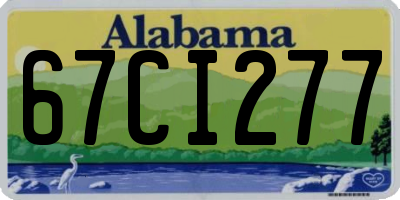 AL license plate 67CI277