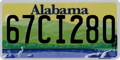 AL license plate 67CI280