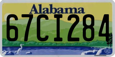 AL license plate 67CI284