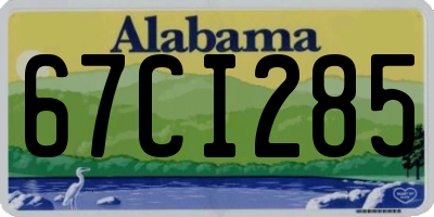 AL license plate 67CI285