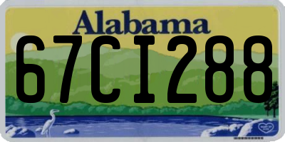 AL license plate 67CI288