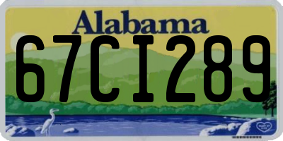 AL license plate 67CI289