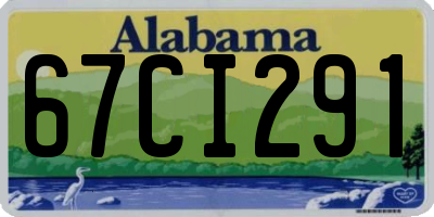 AL license plate 67CI291