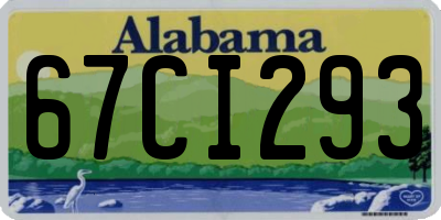 AL license plate 67CI293