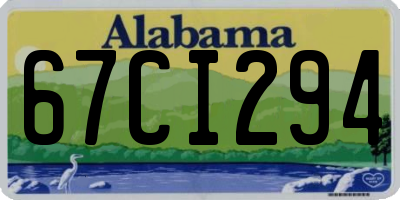 AL license plate 67CI294