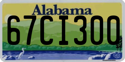 AL license plate 67CI300