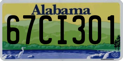 AL license plate 67CI301