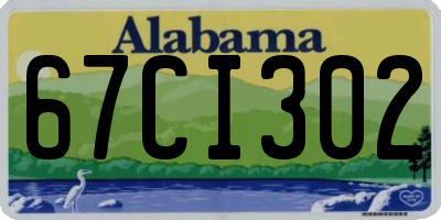 AL license plate 67CI302