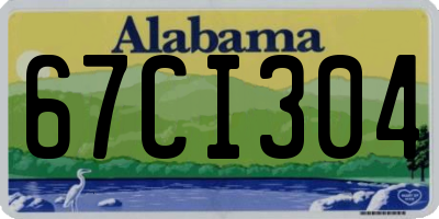 AL license plate 67CI304