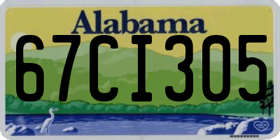AL license plate 67CI305