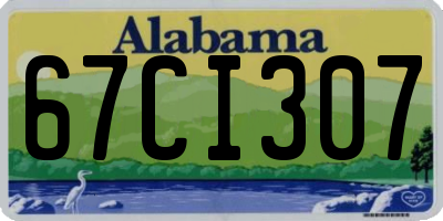 AL license plate 67CI307