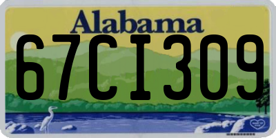 AL license plate 67CI309