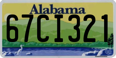 AL license plate 67CI321