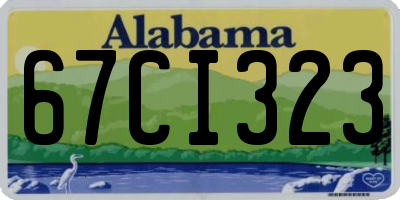 AL license plate 67CI323
