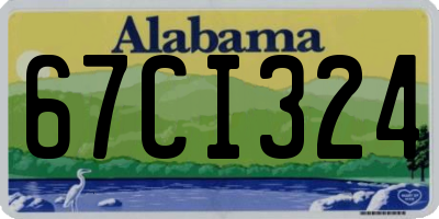 AL license plate 67CI324