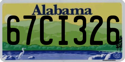 AL license plate 67CI326