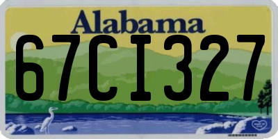 AL license plate 67CI327