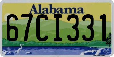 AL license plate 67CI331