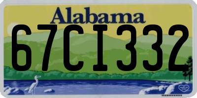 AL license plate 67CI332