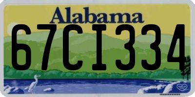 AL license plate 67CI334