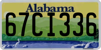AL license plate 67CI336