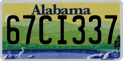 AL license plate 67CI337
