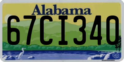 AL license plate 67CI340