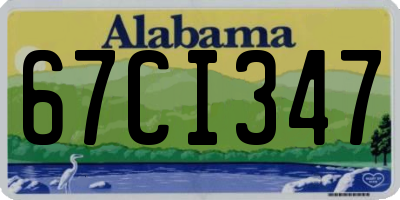 AL license plate 67CI347