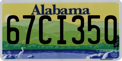 AL license plate 67CI350