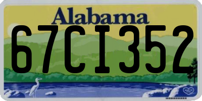 AL license plate 67CI352