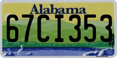 AL license plate 67CI353