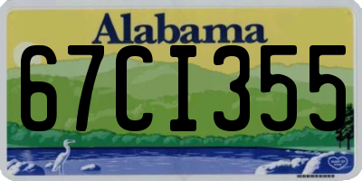 AL license plate 67CI355