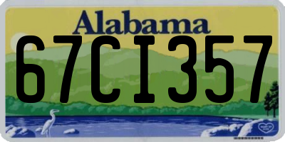 AL license plate 67CI357