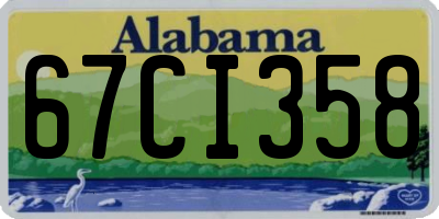 AL license plate 67CI358