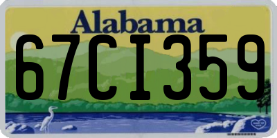 AL license plate 67CI359