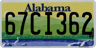 AL license plate 67CI362
