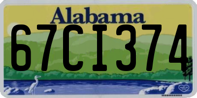 AL license plate 67CI374