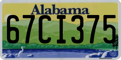 AL license plate 67CI375