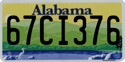 AL license plate 67CI376