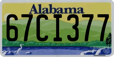 AL license plate 67CI377