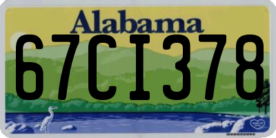 AL license plate 67CI378