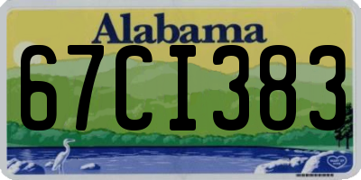 AL license plate 67CI383